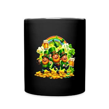 Rainbow Leprechaun (Irish Leprechaun) - Full Colour Mug - black - Front
