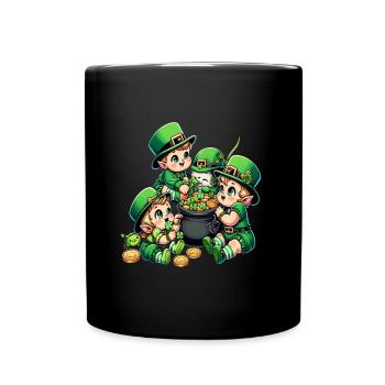 Happy Leprechaun (Irish Leprechaun) Bébés - Mug uni - noir - Devant