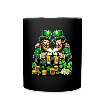 Porter un toast au lutin (lutin irlandais) - Mug uni - noir - Devant