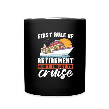 Kreuzfahrt Retired Retirement - Tasse einfarbig - Schwarz - Vorne