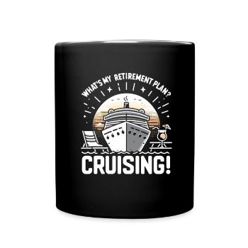 Kreuzfahrt Retired Retirement - Tasse einfarbig - Schwarz - Vorne