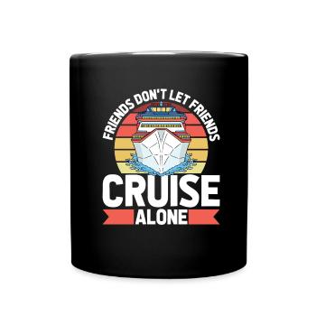 Kreuzfahrt - Tasse einfarbig - Schwarz - Vorne