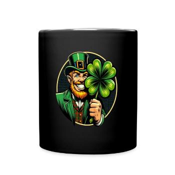 Lutin Shamrock (Leprechaun irlandais) - Mug uni - noir - Devant