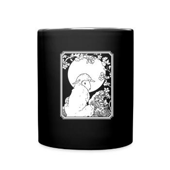 Schaf Japan Cherry Blossom Moon - Tasse einfarbig - Schwarz - Vorne