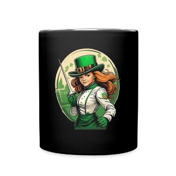 Clôture Trèfle de la Saint-Patrick - Mug uni - noir - Devant