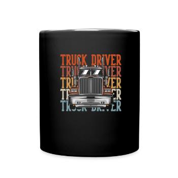 Chauffeur de camion Chauffeur de camion - Mug uni - noir - Devant