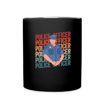Policeman, Police - Full Colour Mug - black - Front