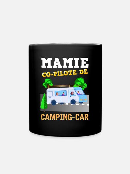 Camping Car Femme Mamie Co Pilote Retraite - Mug uni - noir