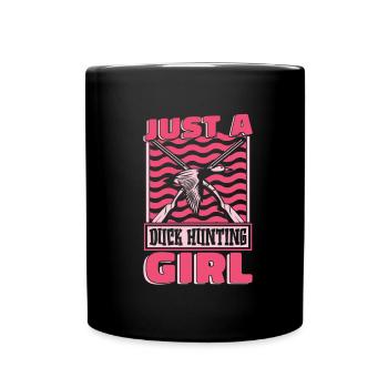 Ente Jagd Entenjagd Just A Duck Hunting Girl - Mug uni - noir - Devant