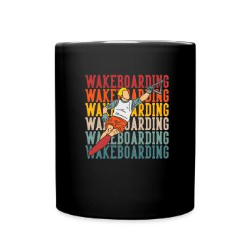 Wakeboard Wakeboarder - Tasse einfarbig - Schwarz - Vorne