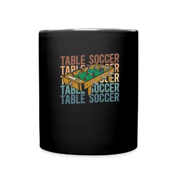 Tischfußball Kicker - Tasse einfarbig - Schwarz - Vorne