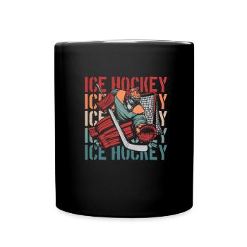 Hockey sur glace - Mug uni - noir - Devant