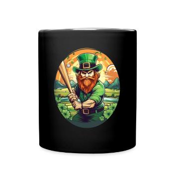 St. Patrick's Day Shamrock Baseball - Full Colour Mug - black - Front