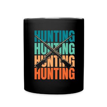 Hunting Hunter Hunting - Full Colour Mug - black - Front