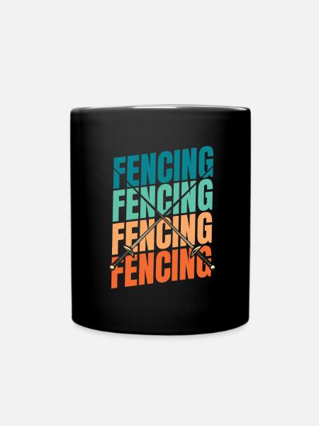 Fechten Fechter - Tasse einfarbig - Schwarz