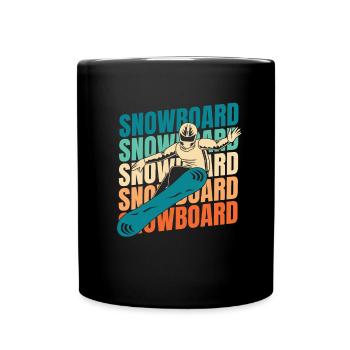 Snowboard Snowboarder - Full Colour Mug - black - Front