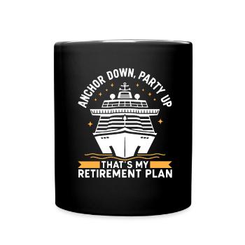 Kreuzfahrt Retired Retirement - Tasse einfarbig - Schwarz - Vorne