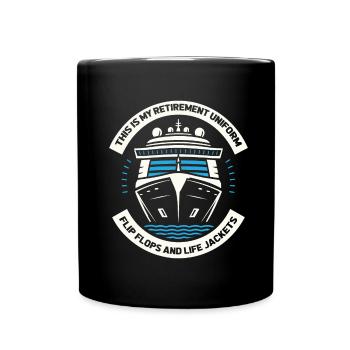 Kreuzfahrt Retired Retirement - Tasse einfarbig - Schwarz - Vorne