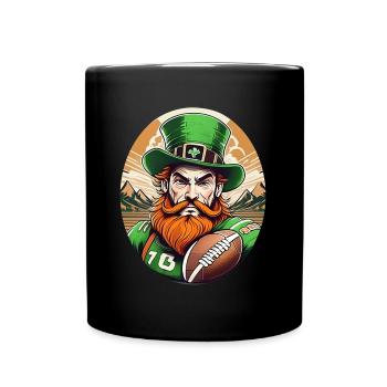 St. Patrick’s Day Shamrock Football américain - Mug uni - noir - Devant