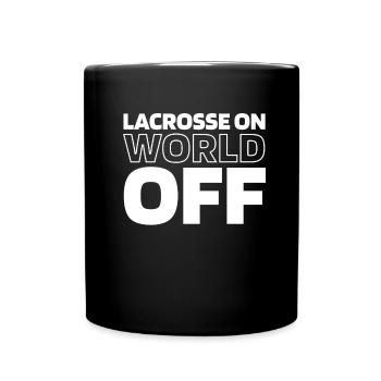 Lacrosse Lacrosse sur World Off - Mug uni - noir - Devant