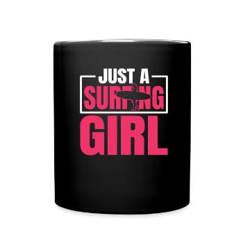 Surfer Surfen Just A Surfing Girl - Full Colour Mug - black - Front