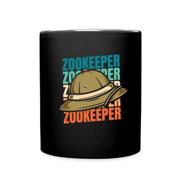 Tierpfleger Zoowärter - Tasse einfarbig - Schwarz - Vorne