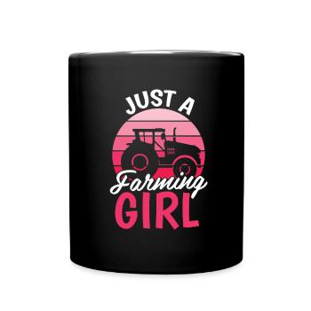 Fermier Fermier Juste une fille de ferme - Mug uni - noir - Devant