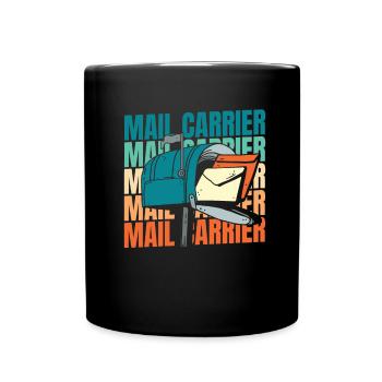 Postbote Briefträger - Tasse einfarbig - Schwarz - Vorne