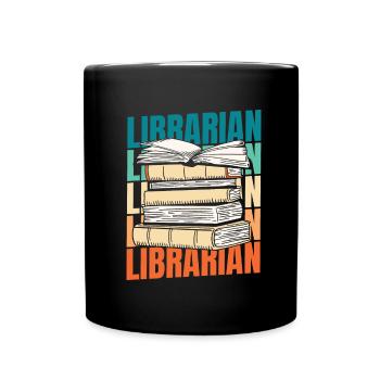 Bibliothécaire - Mug uni - noir - Devant