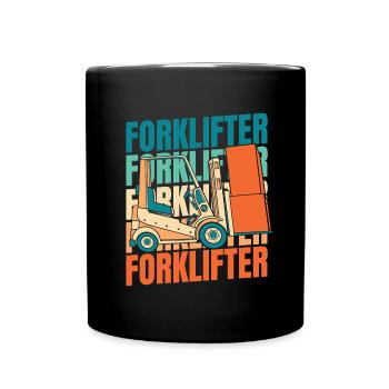 Forklift Forklift Driver - Full Colour Mug - black - Front
