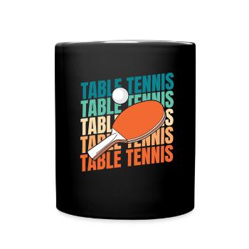 Tischtennis Pingpong - Tasse einfarbig - Schwarz - Vorne