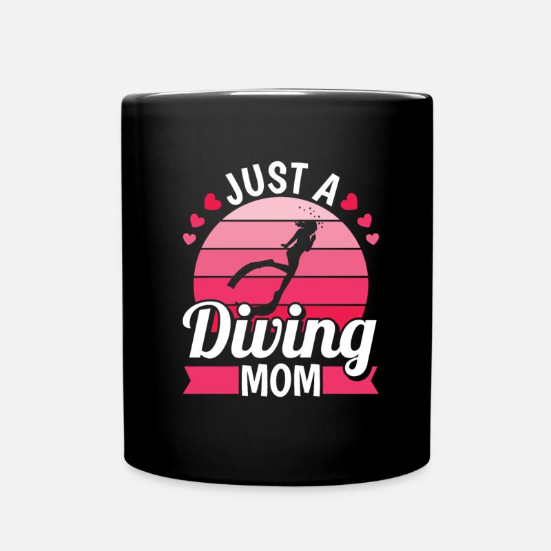 Plongeur Juste une maman plongeuse - Mug uni - noir