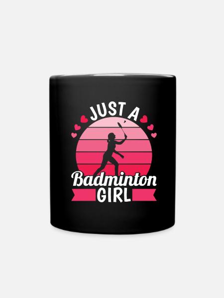 Badminton Federball Just A Badminton Girl - Tasse einfarbig - Schwarz