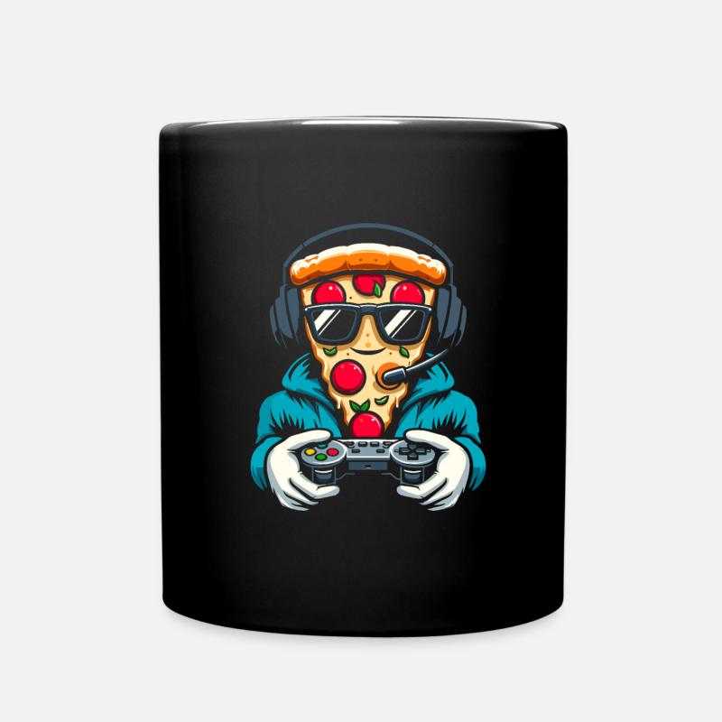Gamer Gaming Pizza Gaming Controller - Tasse einfarbig - Schwarz