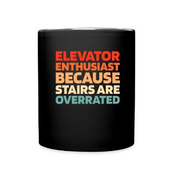 Elevator Elevator - Full Colour Mug - black - Front