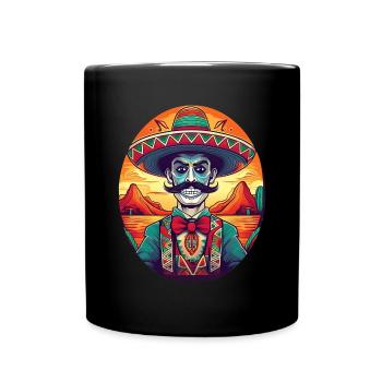 5 de Mayo Party Drinko de Mayo Sugar Skull Sombr - Full Colour Mug - black - Front