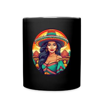5 de Mayo Party Drinko de Mayo pretty Latina - Full Colour Mug - black - Front