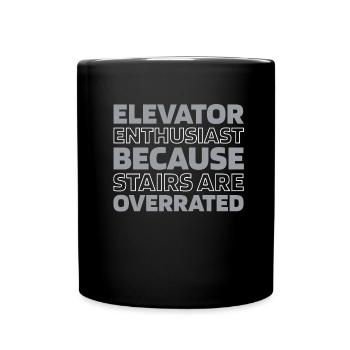 Elevator Elevator - Full Colour Mug - black - Front
