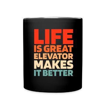 Elevator Elevator - Full Colour Mug - black - Front