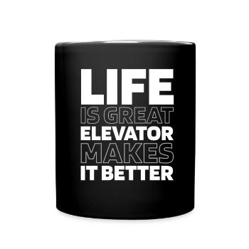 Elevator Elevator - Full Colour Mug - black - Front