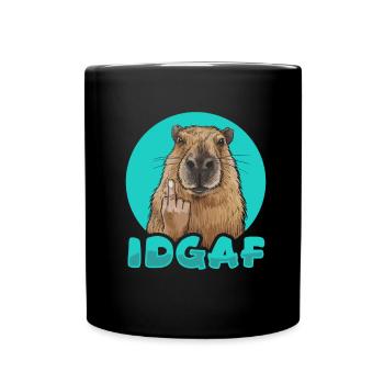 Capybara Wasserschwein Idgaf - Mug uni - noir - Devant