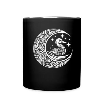Ente Moon Phases - Tasse einfarbig - Schwarz - Vorne