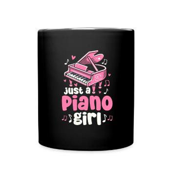Pianiste Klavier Piano Just A Piano Girl - Mug uni - noir - Devant