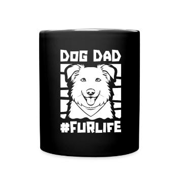 Berger Australien Chien Papa Fourrure Vie - Mug uni - noir - Devant