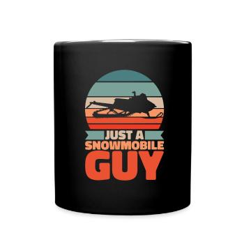 Schneemobil Motorschlitten : juste un motoneigiste - Mug uni - noir - Devant