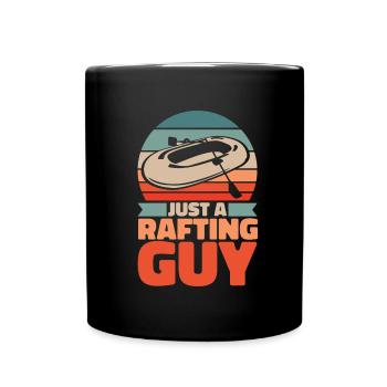 Rafting Just A Rafting Guy - Tasse einfarbig - Schwarz - Vorne