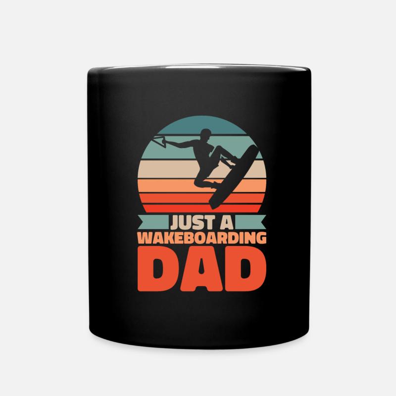 Wakeboard Wakeboarder Vater - Tasse einfarbig - Schwarz