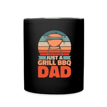 Bbq Grilling Dad Just A Grill Bbq Dad - Full Colour Mug - black - Front