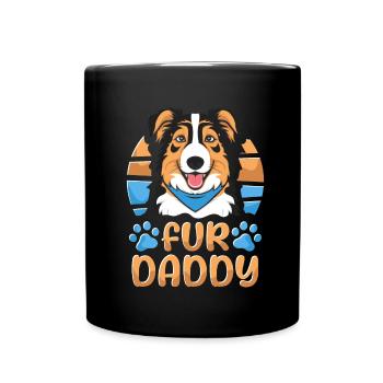 Berger Australien Père Chien Papa Pour Papa - Mug uni - noir - Devant