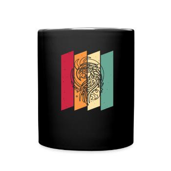 Papagei Moon Phases - Tasse einfarbig - Schwarz - Vorne